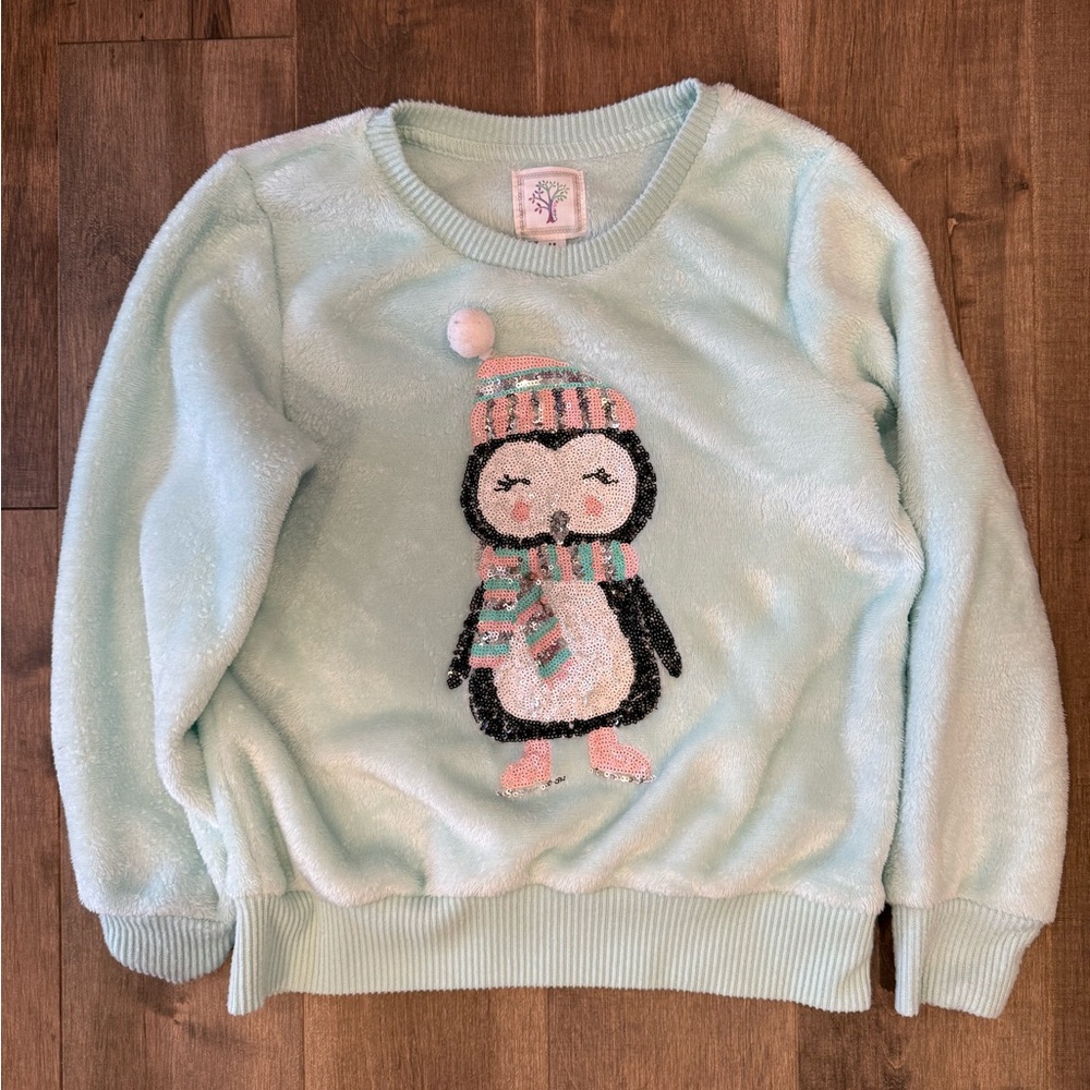 Cute Penguin Sweater in Light Blue